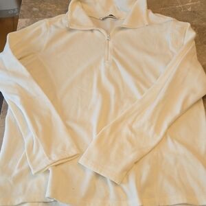 Old Navy Men's Off-White Zip-Up Sweater